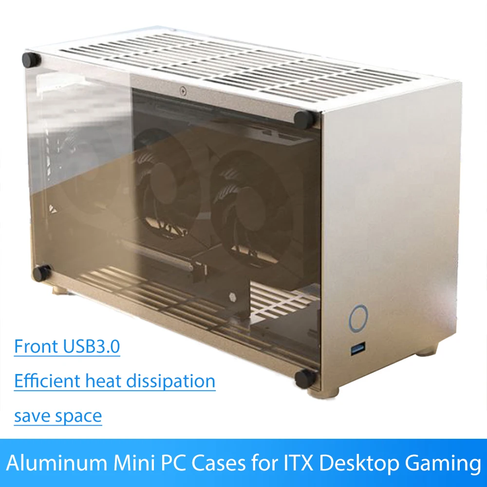 

Brand New Free Shipping Aluminum Mini PC Cases Motherboard SFX Power Supply SSD Graphics Cards Computer Chassis for ITX