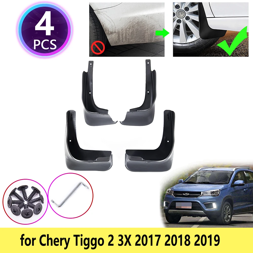 4 шт. для Chery Tiggo 2 3X 2017 2018 2019 Брызговики аксессуары передних и задних