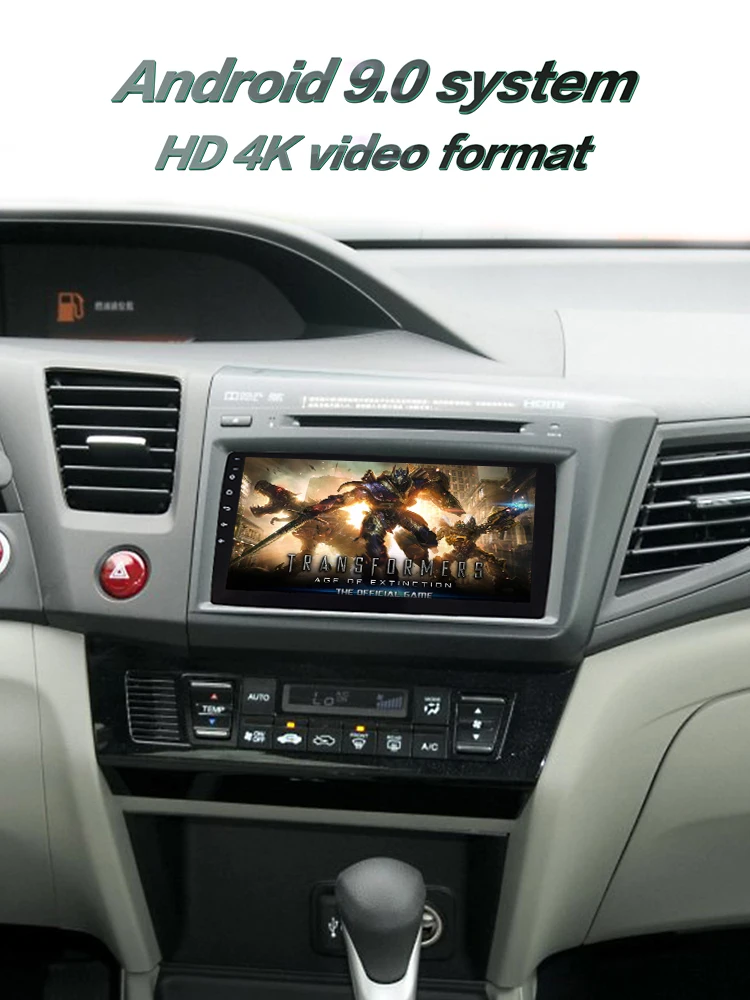 4G Lte Android 9,0 gps Мультимедийная навигационная система для Honda Civic 2012 13 14 лет автомобильный dvd-плеер монитор подголовник радио