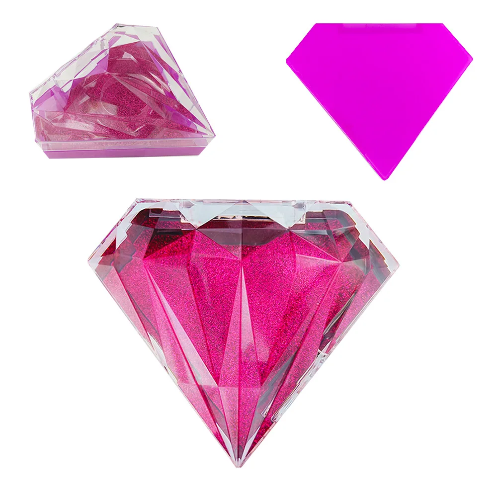 

20pcs box wholesale diamond false eyelash packaging 3d mink eyelashes boxes faux cils lash case empty