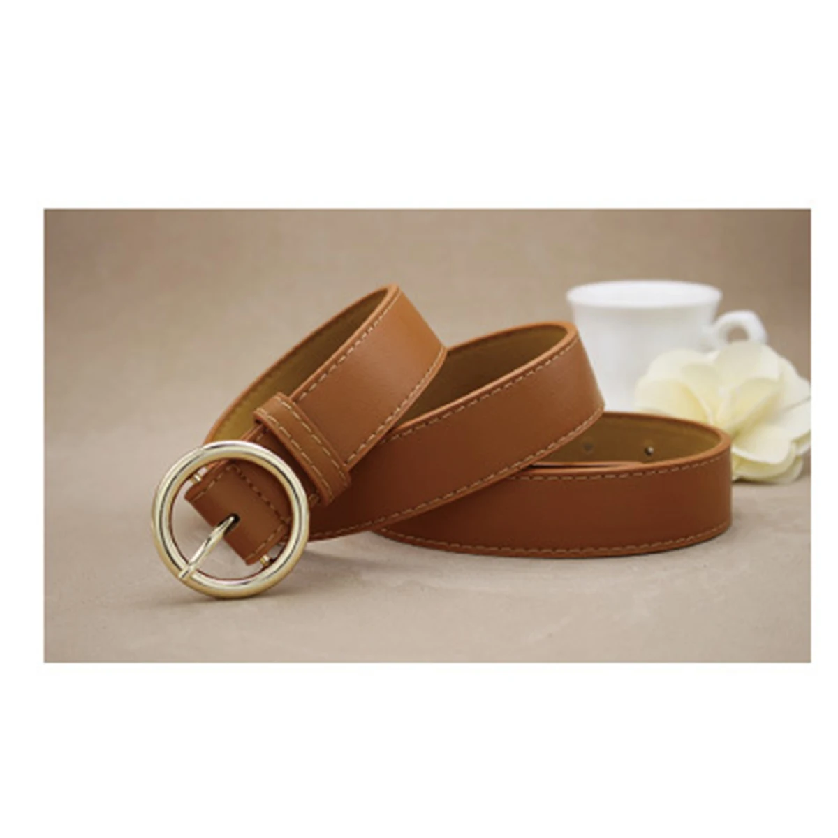 6 цветов Модные Золотые круглые ремни с пряжкой женские кожаные для женщин одежда
