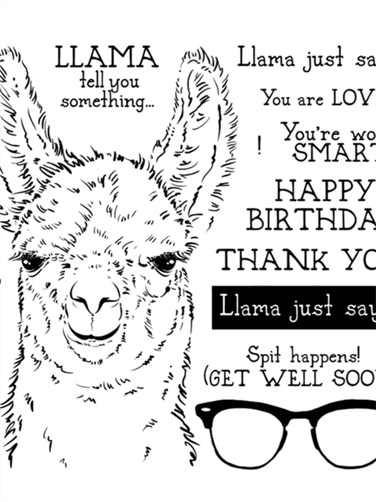 

Llama Tell You Transparent Silicone Clear Stamp/Seal for DIY scrapbooking/photo album Decorative Cards Making Paper Crafts