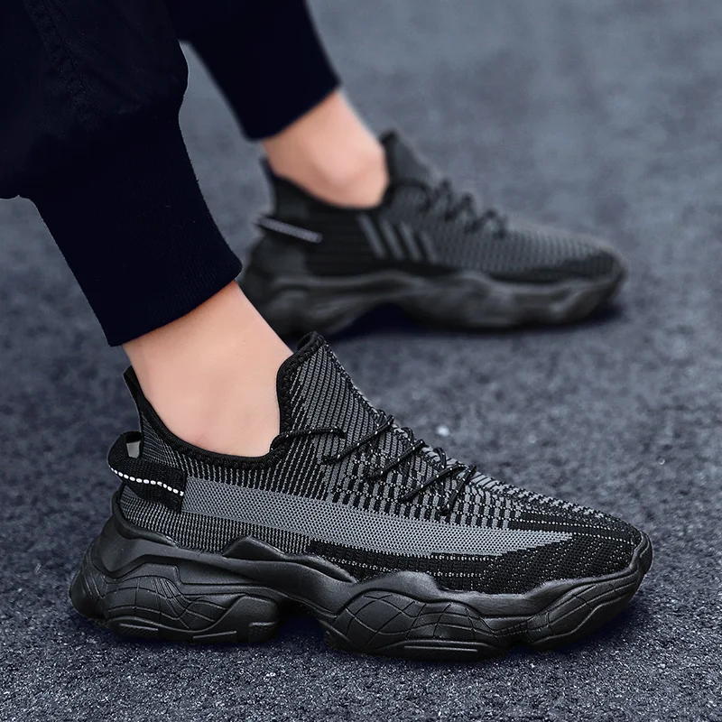 Men's shoes autumn and winter new shock absorption anti-skid sneakers wear running |
