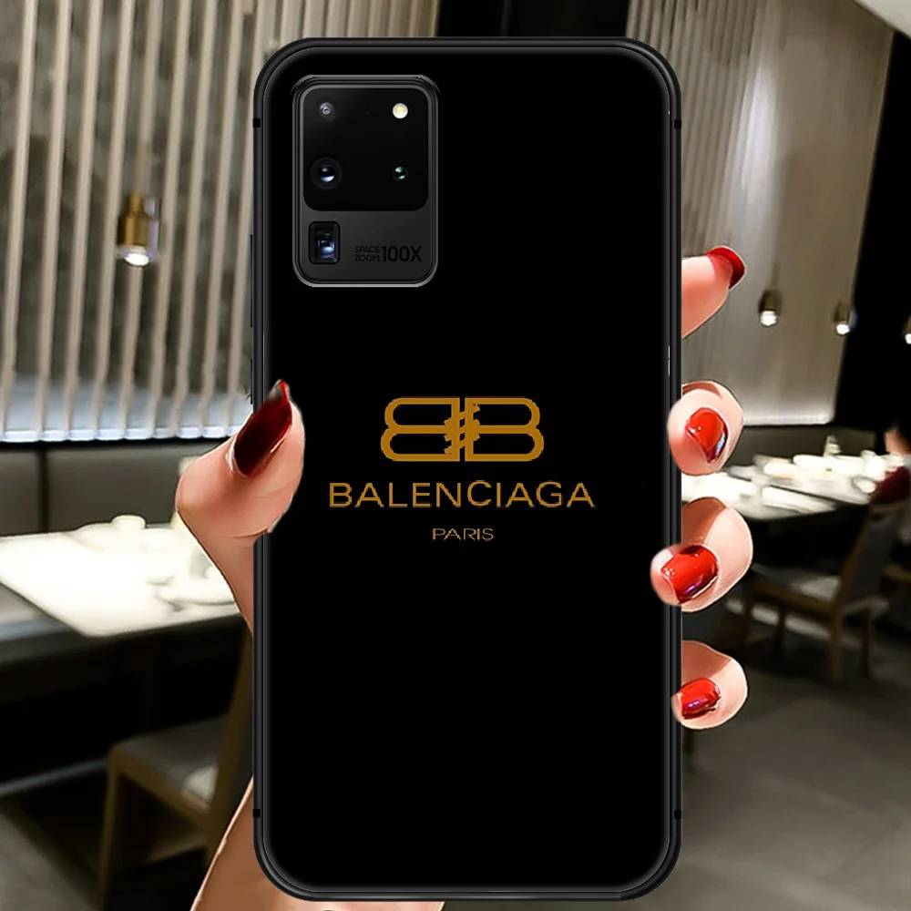 

Luxury Brand Fashion French Phone Case Cover Hull For Samsung Galaxy S 6 7 8 9 10 e 20 Edge Uitra Note 8 9 10 Plus black Cover