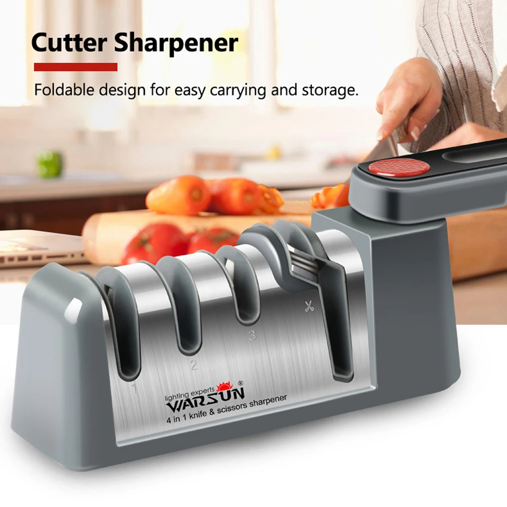 

Cutter Sharpener Cut Sharpener Household Foldable Kitchen Cutter Grinder Multifunctional Cutter Grinding Tool Cut Sharpeners