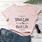 Vovo Life Is The Best Life Португалия 100% хлопок женская футболка бабушка смешной летний Повседневный Топ с коротким рукавом подарок на день матери