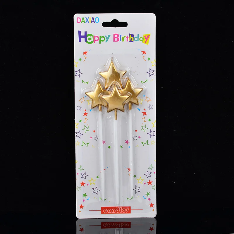 Тирант золотой длинный шест любовь пятиконечная звезда фотосвеча Детский номер