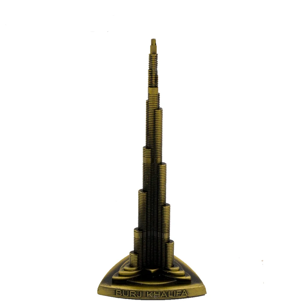 Металлическая статуэтка башни эрмакова Бурдж Халифа Дубаи скульптура в виде