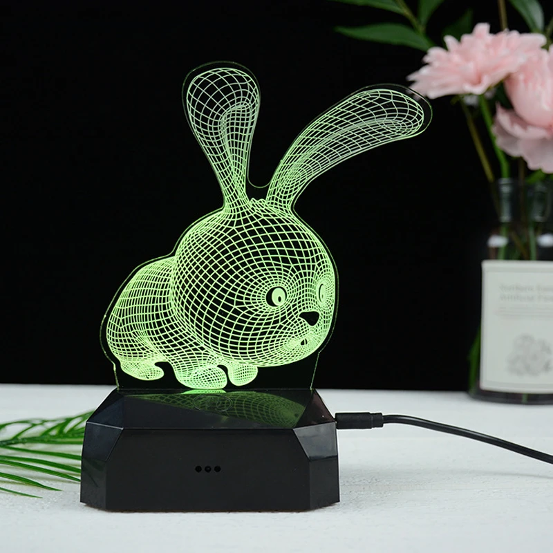 3D ночник украшение дома подарок Usb зарядка 16 цветов сенсорный прикроватный