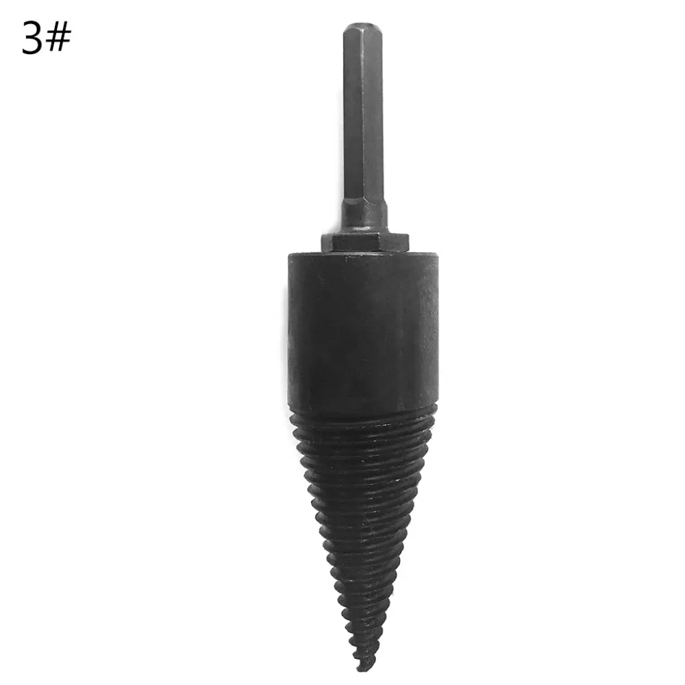 

130x32mm Firewood Machine Drill Wood Cone Reamer Punch Driver Drill Bit Split Drilling Tools