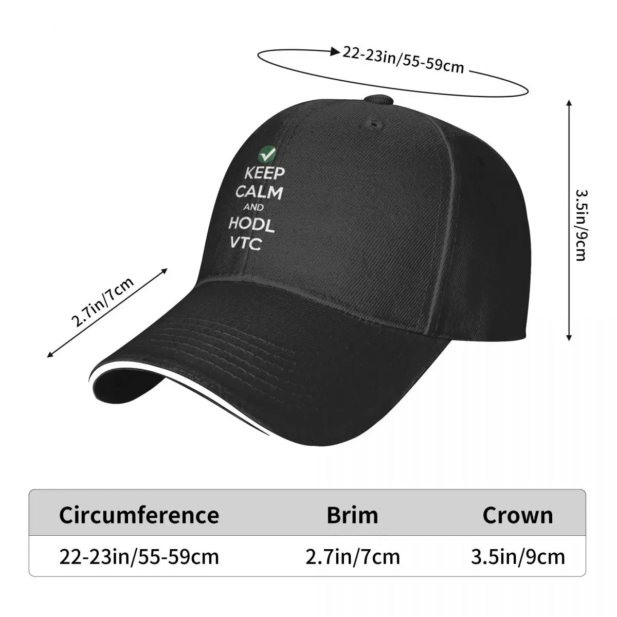 

Keep Calm And HODL VTC Hodl fishing casquette sun Funny Graphic Men's Women's hats