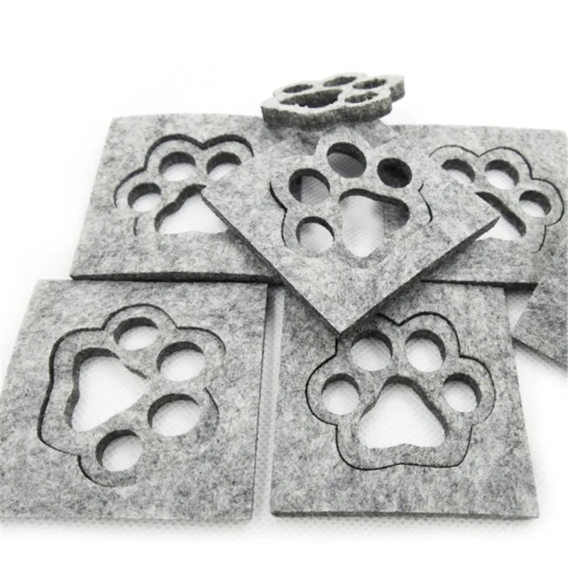 Игла войлочный шаблон DIY ремесло Кошачий коготь следы узор войлочная ткань для