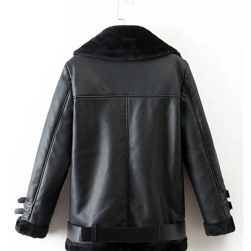 Женские зимние куртки из искусственной кожи с искусственным мехом коллекция 2019