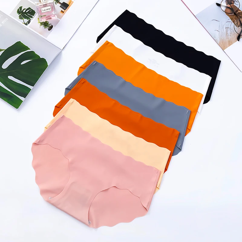 

Breathable Women Briefs Silk Confortable 2pcs Girl Summer Dress Solid Underwear