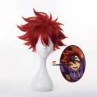 Парик для косплея SK8 The Infinity Reki Kyan, повязка на голову, красный короткий мужской парик с челкой, термостойкие синтетические волосы + парик, шапочка