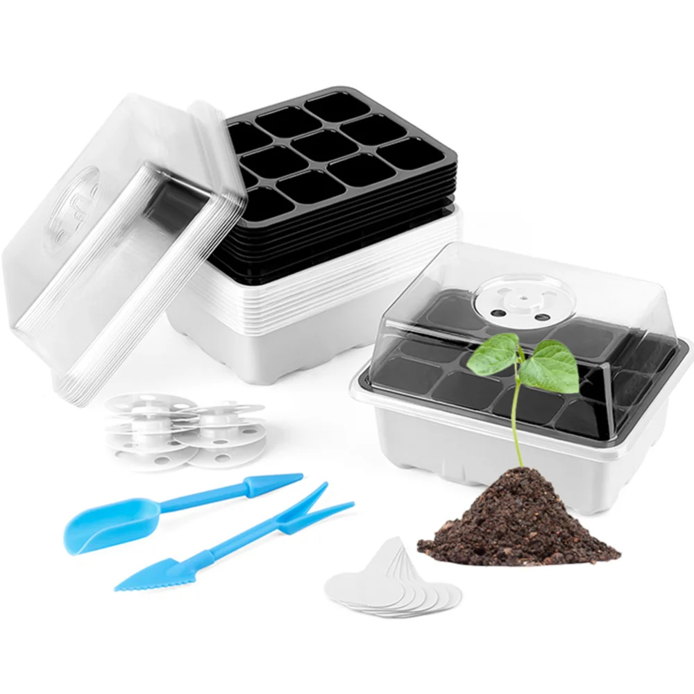 

10 Pcs 12-hole Planting Boxes Breeding Boxes Practical Greenhouse Grow Boxes