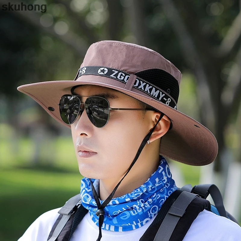 

Wide Brim Bucket Hat Hunting Fishing Wide Brim Military Unisex Sun Hats Summer Hats Caps Travel Sun Hat