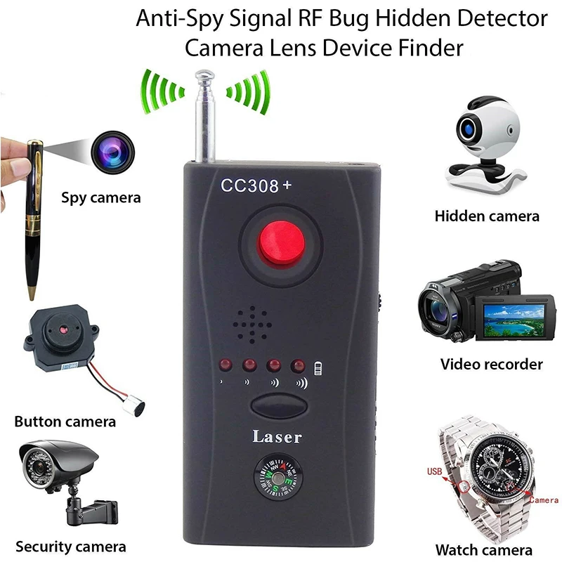 Многофункциональный антишпионский детектор с камерой GSM устройство обнаружение