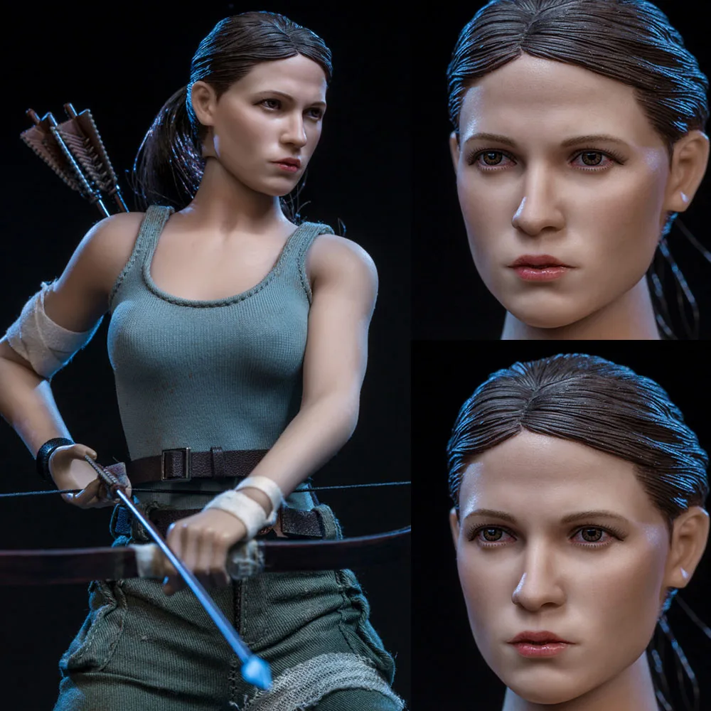 

Gttoys 1/6 Lara The Explorer Lara Croft Women Solider Accessory With Double Head Sculpt Vest Trousers For 12'' S17B Suntan Body