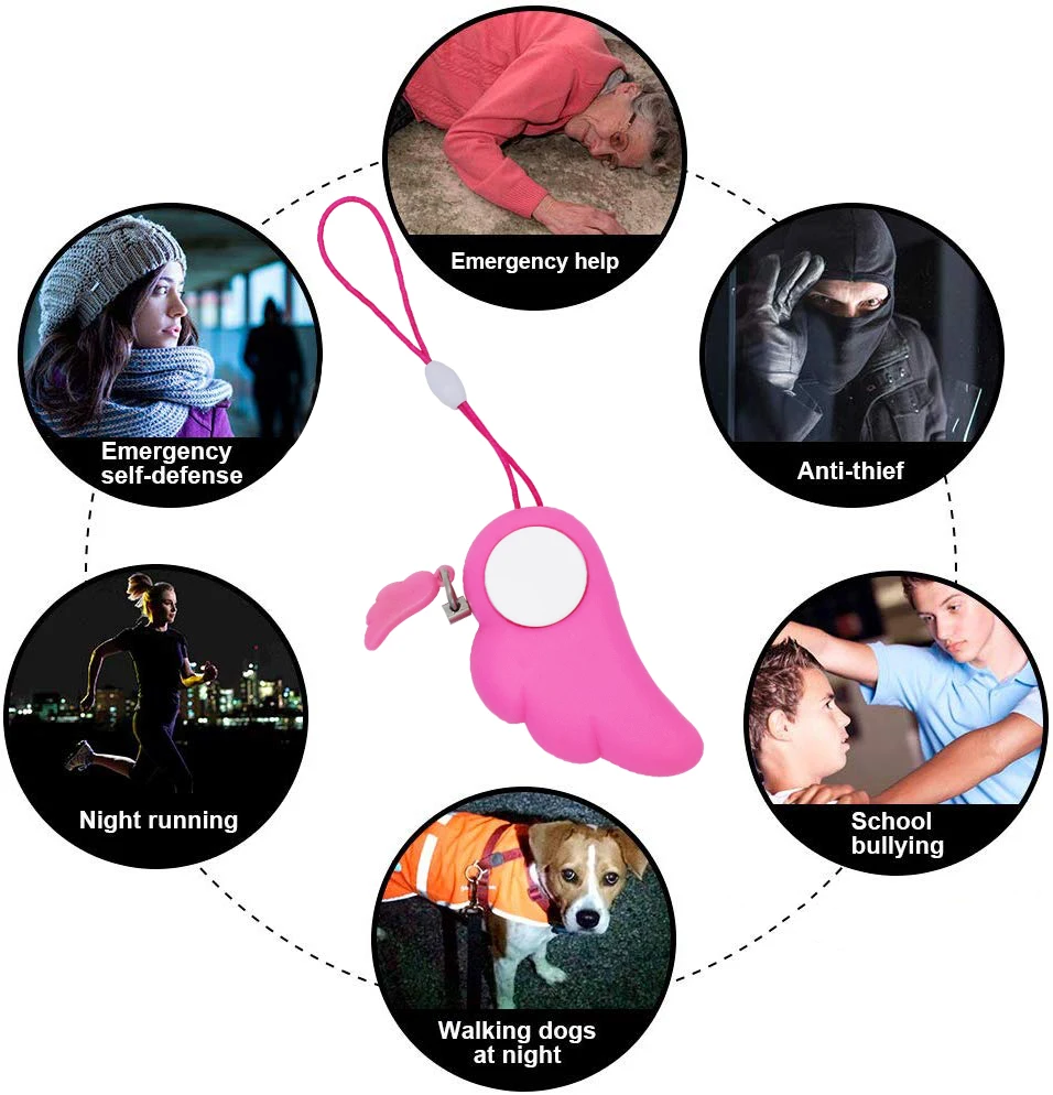 Новинка брелок для самозащиты сигнализация личной защиты женщин охранная
