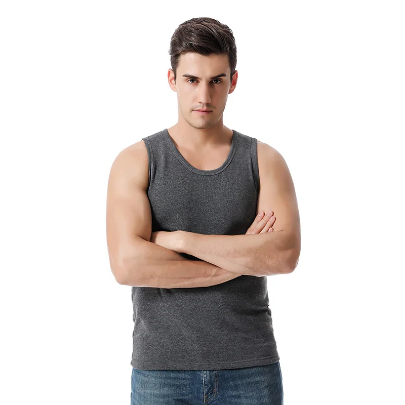 Теплый жилет для мужчин удобный бархатный сохраняющий тепло нижнее белье