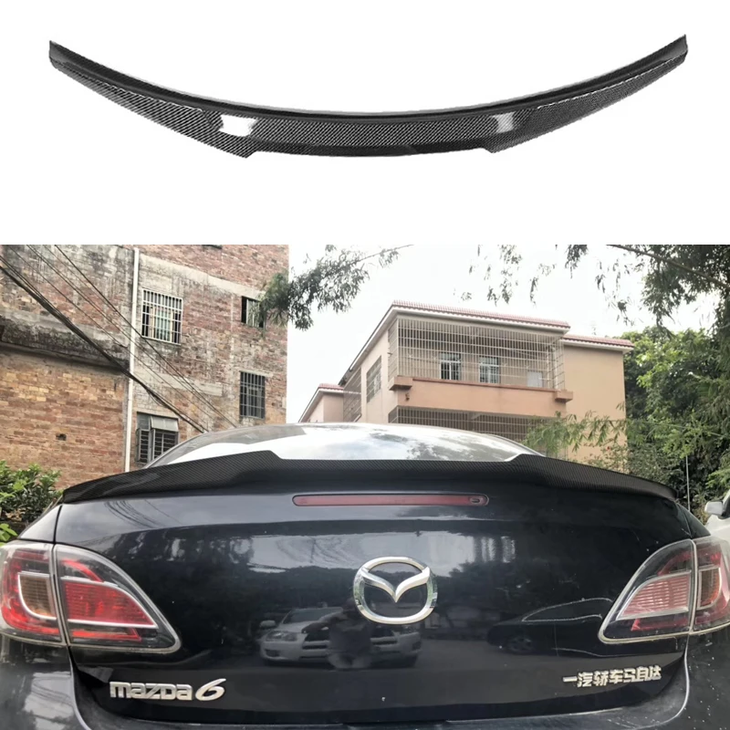 Спойлер для Mazda 6 2009 2010 2011 2012 2013 2014 2015 год глянцевое углеродное волокно/FRP заднее