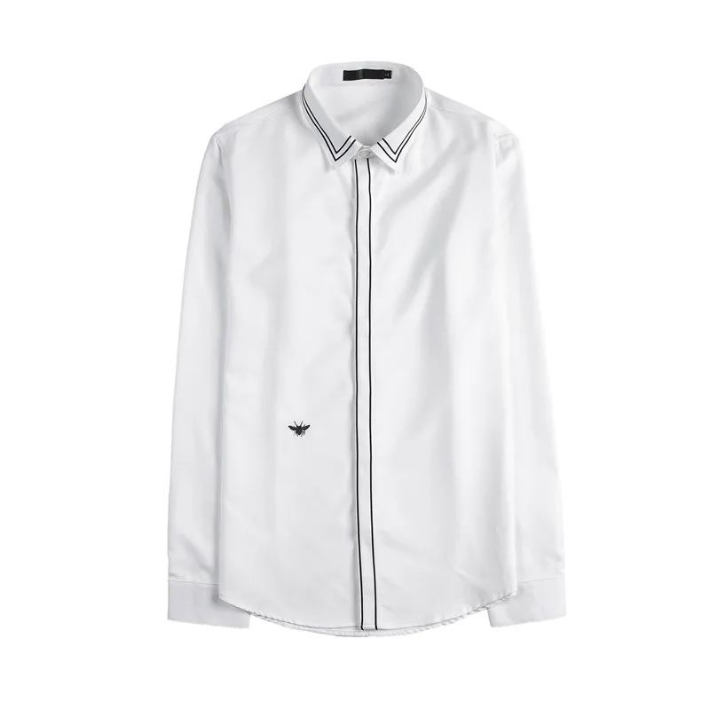 

Loldeal Long-sleeved Shirt Men Long-sleeved Slim Club Party Prom Purely