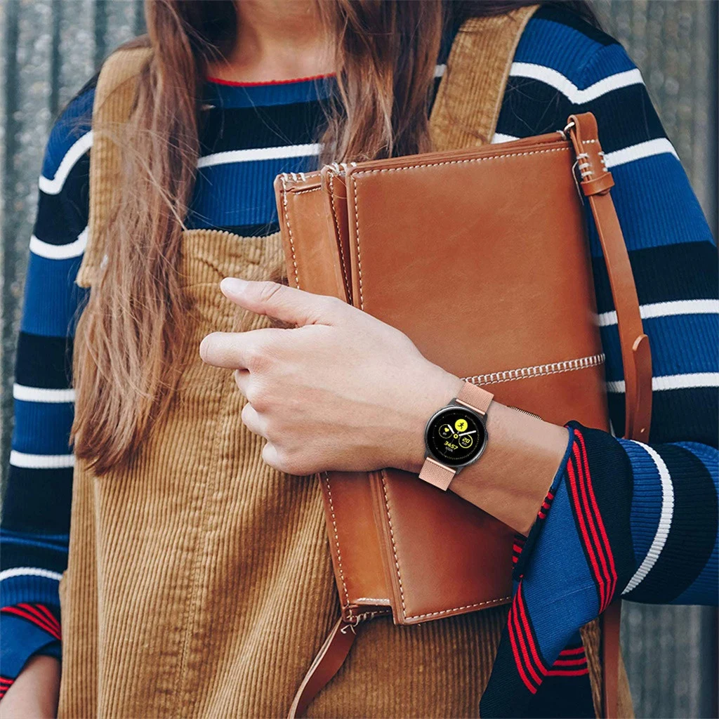 2019Mijobs металлический ремешок для samsung Galaxy Active 2/huawei GT/Huami Amazfit Bip/Forerunner 245 браслет из