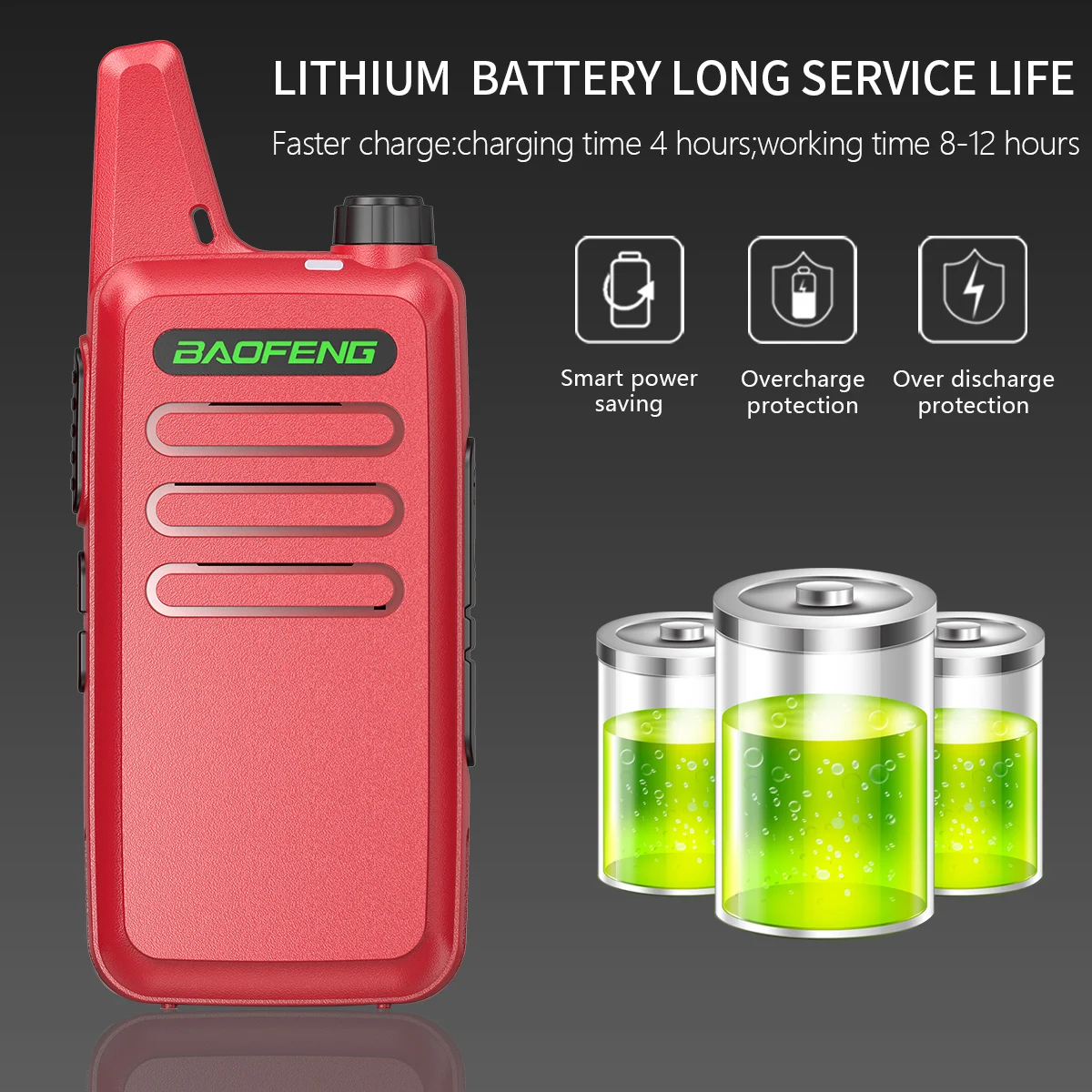 Baofeng BF-T20 Mini Walkie Talkie UHF 400-470MHz For BF-C9 BF-888S KD-C1 Two Way Radio VOX USB Charging Handheld Transceiver