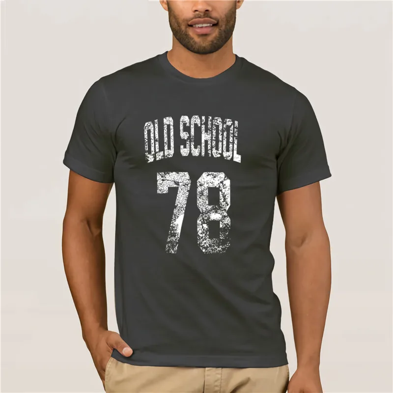Короткие модная мужская футболка Oldschool 1978 весело гееборчества на день рождения