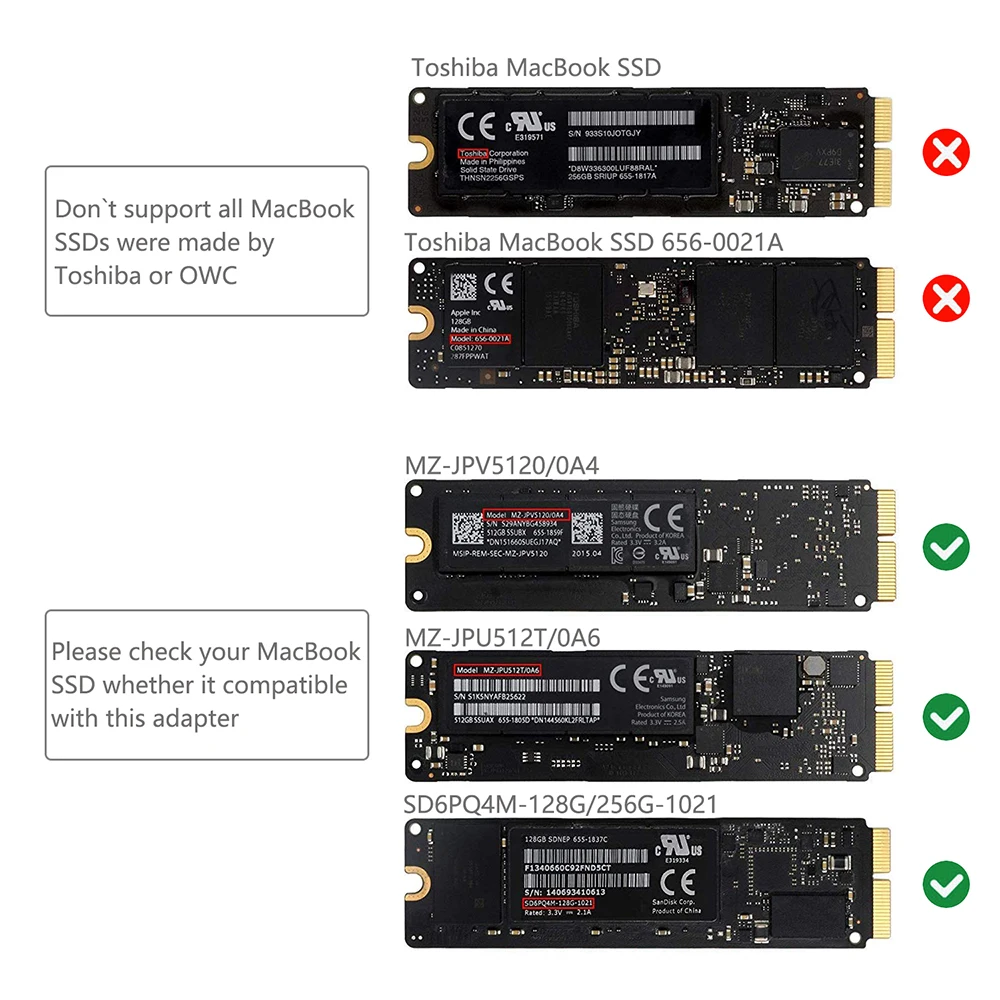 Для Macbook SSD адаптер для Apple SSD адаптер для Macbook Air Pro retina 2013- SSD для M2 адаптер M Key M.2 NGFF конвертная карта