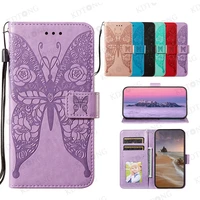new rose butterfly flip leather case for huawei enjoy 7s 9 9s 9e 10e 10s 20 z plus case for huawei nova 3i 4e 6 7i 7se pro cover