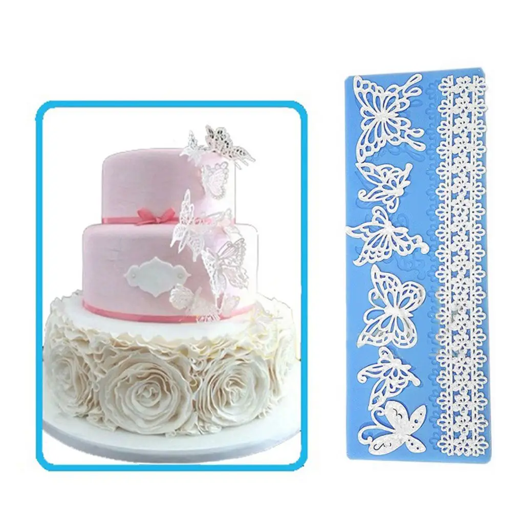 Форма для цветочного кружева торт границы украшения инструменты помадка 3D
