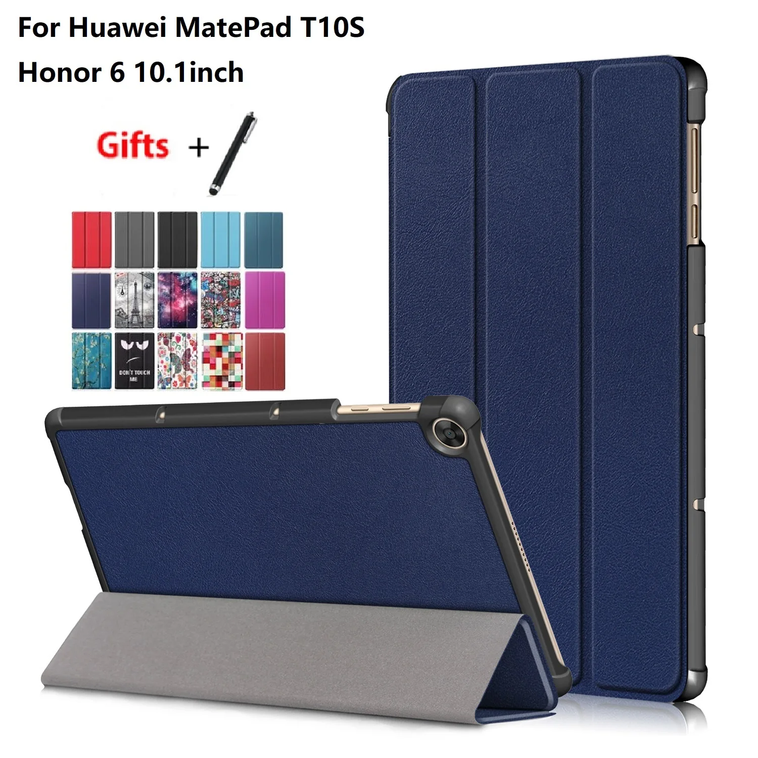 

Чехол-книжка для Huawei MatePad T10S, Honor Pad 6 10,1 дюйма, из искусственной кожи, с подставкой, AGS3-AL09HN дюйма, AGS3-W09HN +
