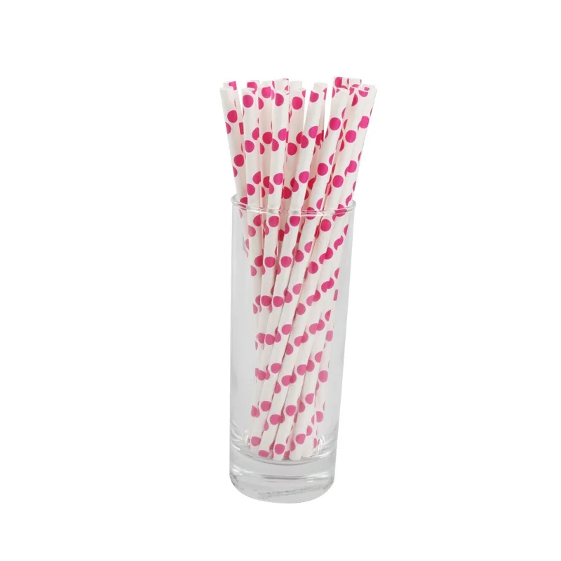 Бумажные соломинки для дня рождения украшения в горошек дизайн соломенный спрос