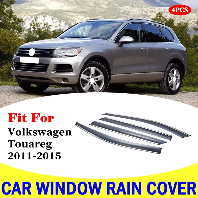 For Volkswagen VW Touareg 2011-2015 window visor car rain shield deflectors awning trim cover exterior car-styling accessories