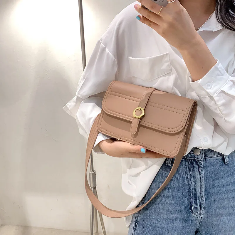 

Women's Bag New 2021 Fashion Small Square Bag Spring Summer Simple Top Quality Luxury Brand Handbags