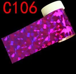 C106 233 Тип 4*100 см голографические наклейки из фольги для переноса ногтей слайдер Радужная зимняя наклейка s для маникюра Nailart украшения(2 - Color: C106