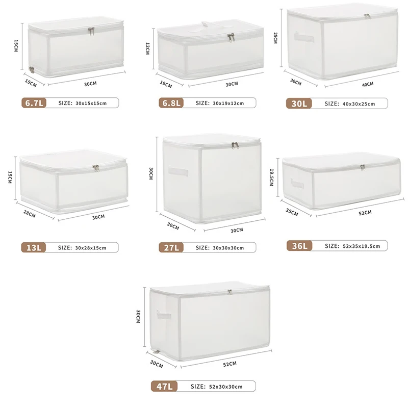 

7Pcs/Set Portable Transparent Wardrobe Clothing Classification Organizer Underwear Bra Travel Storage Box Home Make Up Wash Bag