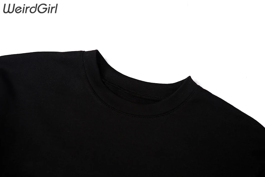 Weirdgirl женские толстовки с принтом дракона модные повседневные женские свободные короткий топ пуловер Свитера уличная новая осенняя одежда