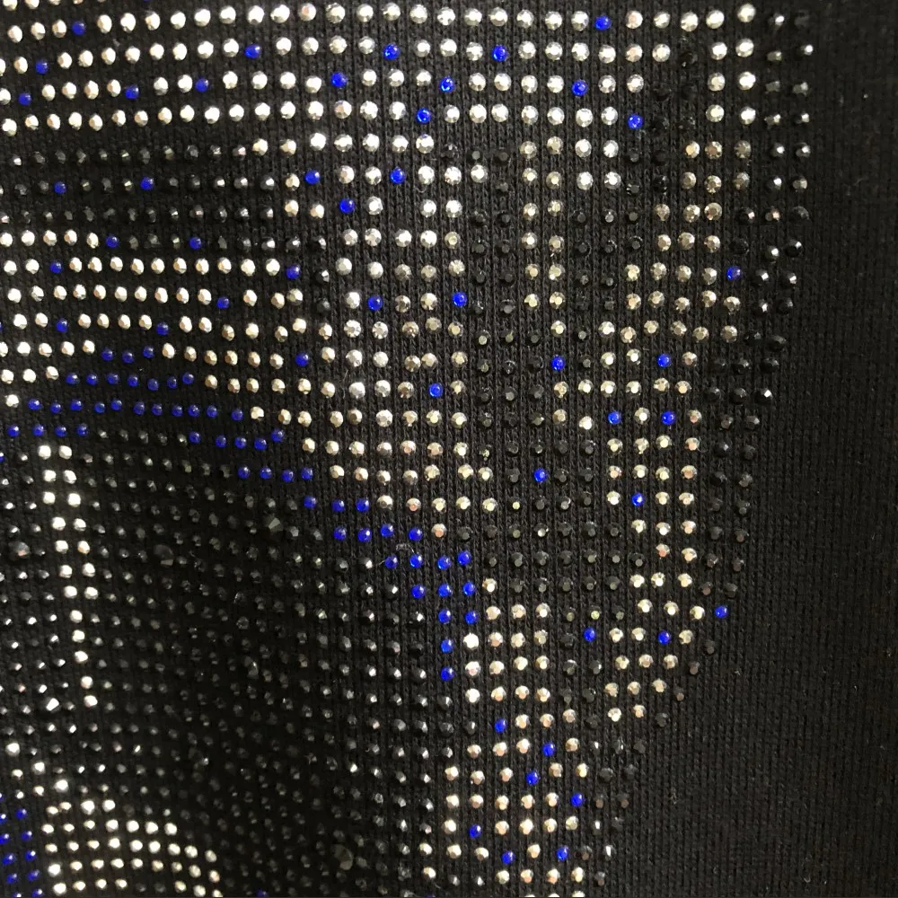 

Bag Packaing!Men's PP Big Blue Crystal Shine Skull Graphic Pullover Hoodie Sweatshirt Brand Clothing for Man