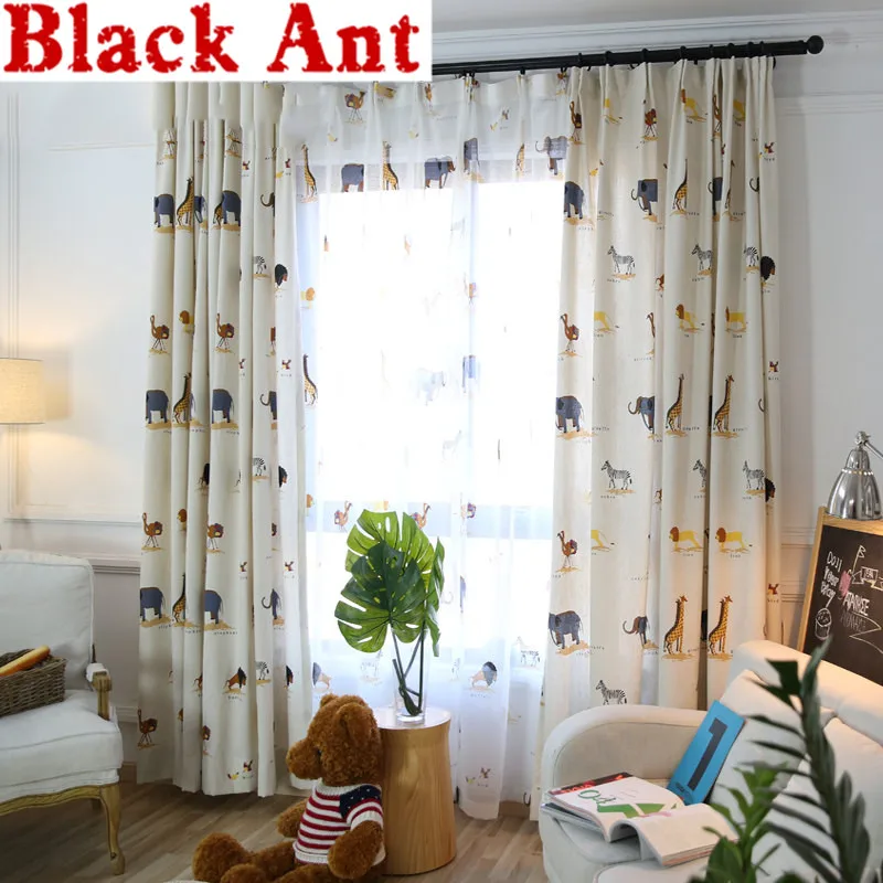 Детские Мультяшные занавески оконные шторы Современные Плотные затемняющие для