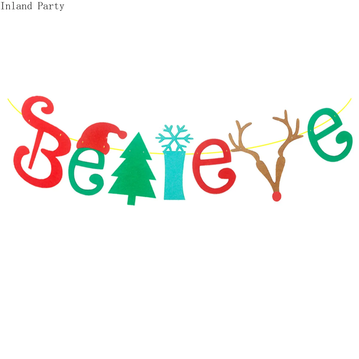 Believe Letter banner Christmas Banner Home Decoration Party Garden Outdoor Decor Supply | Дом и сад