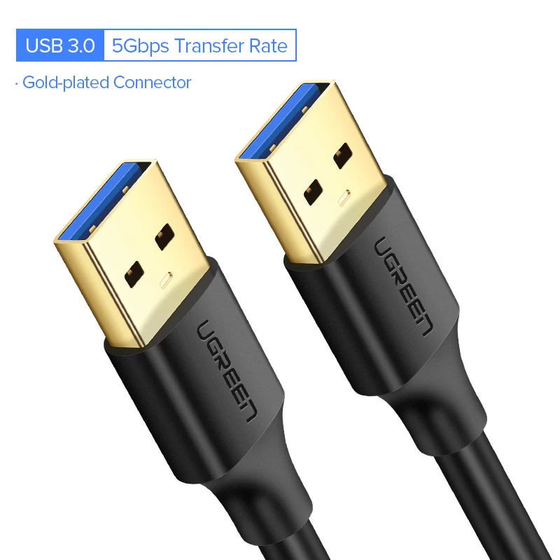 Ugreen USB-USB кабель-удлинитель Тип A папа-папа USB 3,0 2,0 удлинитель для радиатора жесткого диска Webcom USB 3,0 удлинитель кабеля - Цвет: USB 3.0 Cable