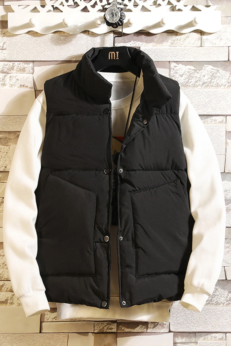 

2020 New Spring Autumn Sleeveless Jacket for Men Fashion Warm Male Winter Vest Light Plus Size Mens Work Vests Waistcoat