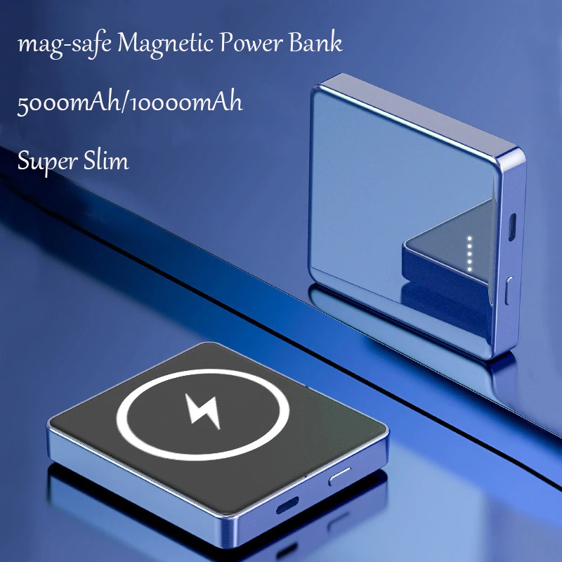 

Magnetic Power Bank Fast Charging External Battery For iPhone 13 12 Mini Pro Xiaomi Huawei 15W Wireless Charger