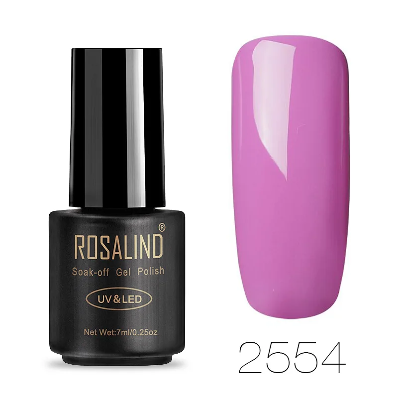 RA2554 ROSALIND Розовый фиолетовый серия гель лак для ногтей все для маникюра ногти маникюр Топ База Набор дизайн ногтей гель лаки - Цвет: RA2554