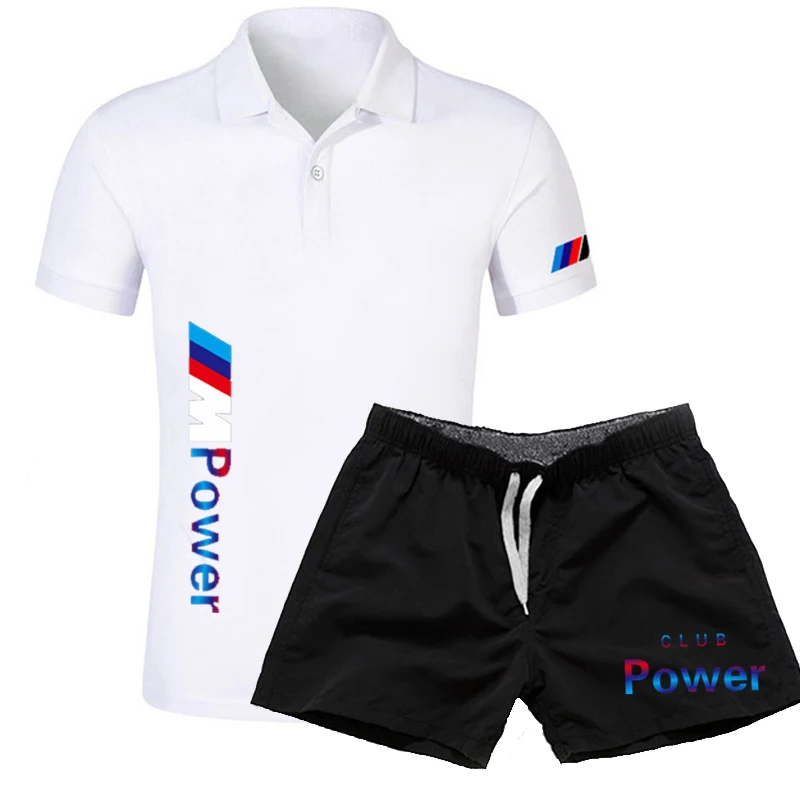 

Men's Tracksuit Tracksuit man brand Sportswear Print Suit Men's Jogging Fitness Suit Men's Suit T-shirt+Shorts 2-Piece Set S-3XL