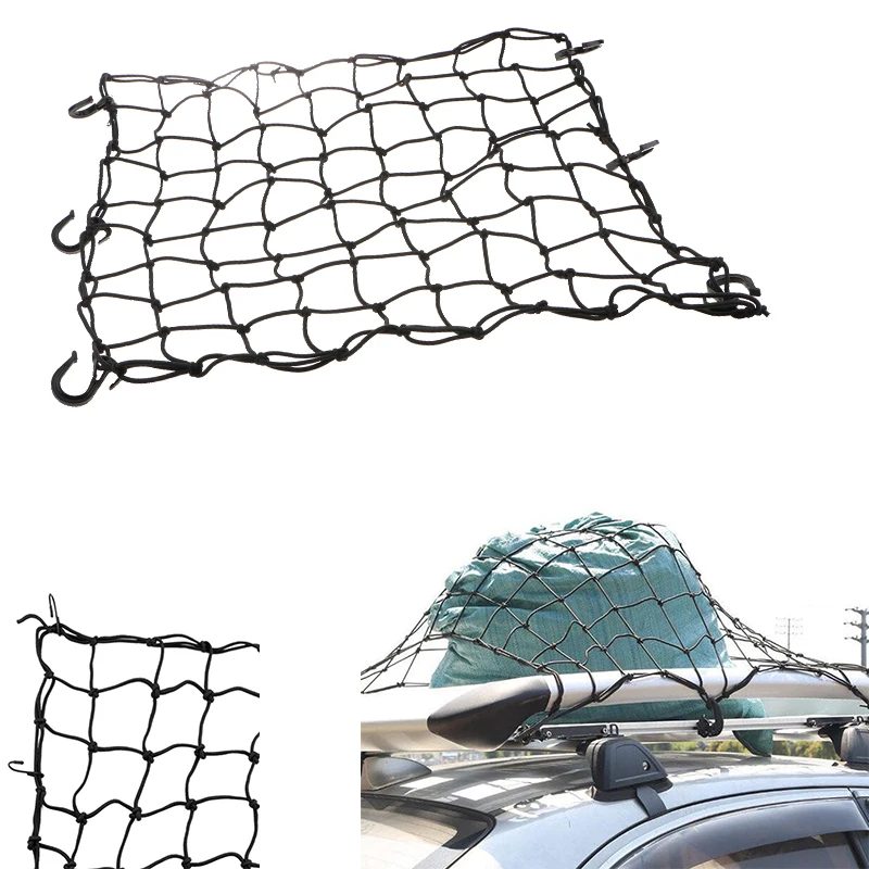 

Автомобильный аксессуар, грузовые автомобильные внедорожники, багажник на крышу, корзина для груза, эластичная сетка 60 см x 60 см