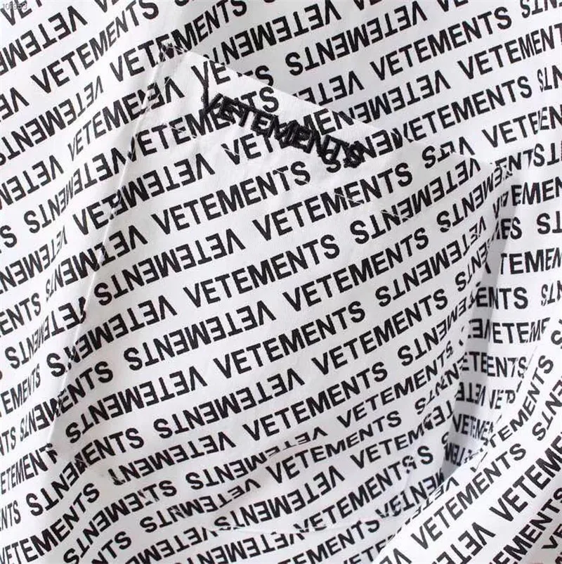 

Shirt Men Vetements Women 1:1 High Quality Full Printing Fashion Top Tees Vetements Shirts